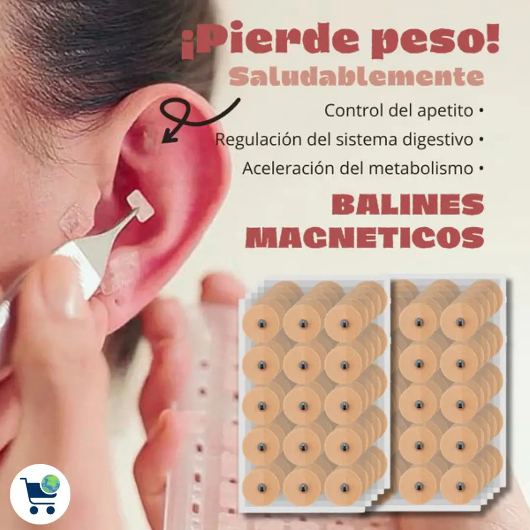 BALINES MAGNÉTICOS DE ACUPUNTURA 👂, CONTROLA ANSIEDAD Y REDUCE TALLAS RÁPIDAMENTE, 📝 INCLUYE 120 UNIDADES Y GUÍA DE COLOCACIÓN
