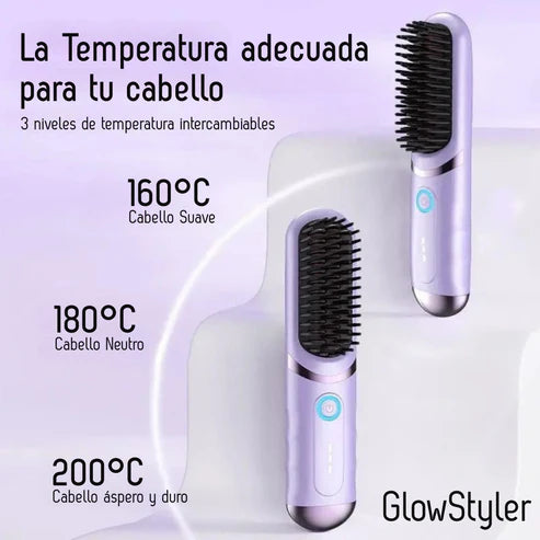 CEPILLO ALISADOR GLOW STYLER™ - Luce un cabello perfecto donde sea