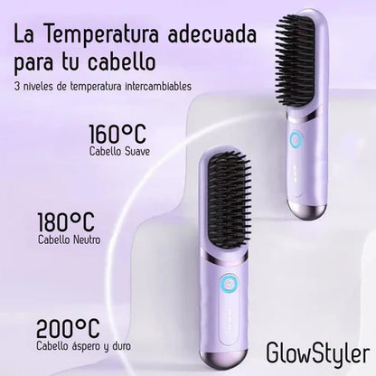 CEPILLO ALISADOR GLOW STYLER™ - Luce un cabello perfecto donde sea
