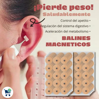 BALINES MAGNÉTICOS DE ACUPUNTURA 👂, CONTROLA ANSIEDAD Y REDUCE TALLAS RÁPIDAMENTE, 📝 INCLUYE 120 UNIDADES Y GUÍA DE COLOCACIÓN
