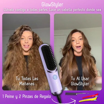 CEPILLO ALISADOR GLOW STYLER™ - Luce un cabello perfecto donde sea