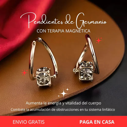 PENDIENTES DE GERMANIO CON TERAPIA MAGNÉTICA